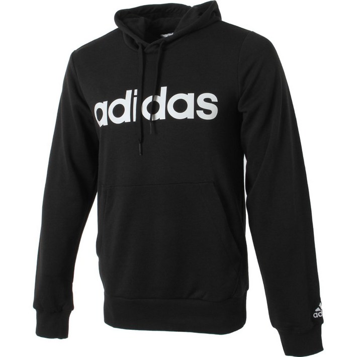 아디다스 후드티 맨투맨 티셔츠 LINEAR 블랙 남여공용 운동복 긴팔티  SHP 마스크