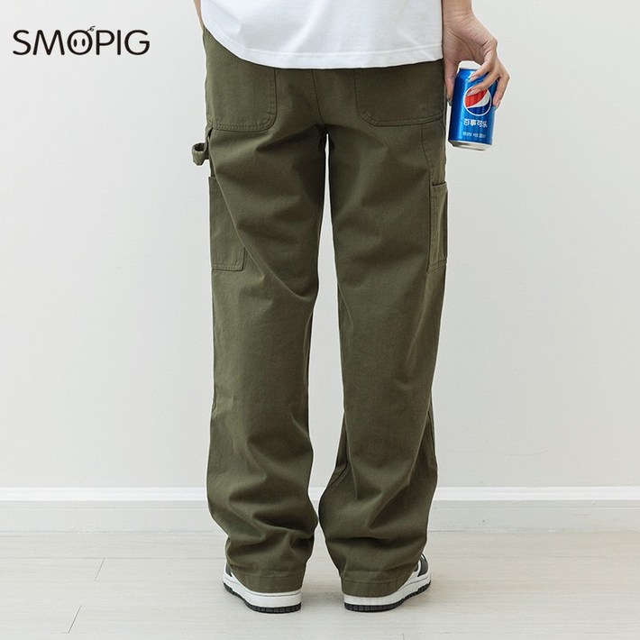 SMOPIG 남자 와이드 팬츠 순면으로 만든 두툼하다 춘추 캐주얼 바지 내마모성카고바지 널찍하다 드리움 SMOPIG 남자 와이드 팬츠 순면으로 만든 두툼하다 춘추 캐주얼 바지 내마모성카고바지 널찍하다 드리움