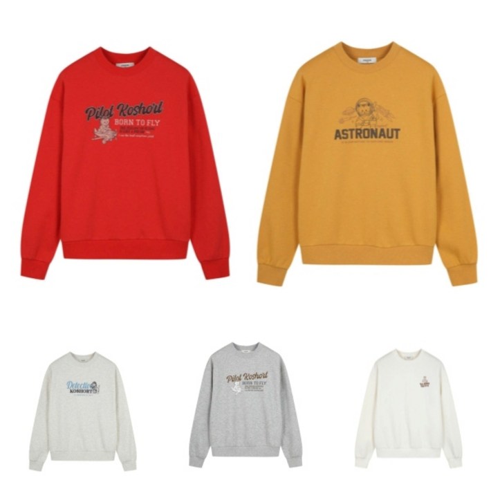 폴햄POLHAM여성 코숏 기모 맨투맨 7컬러 PHF4TR2010