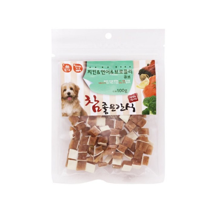 참좋은 간식 치킨연어브로콜리 100g x10개 애견간식 강아지간식