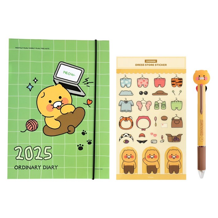 카카오 춘식이 2025년 6공 다이어리  스티커