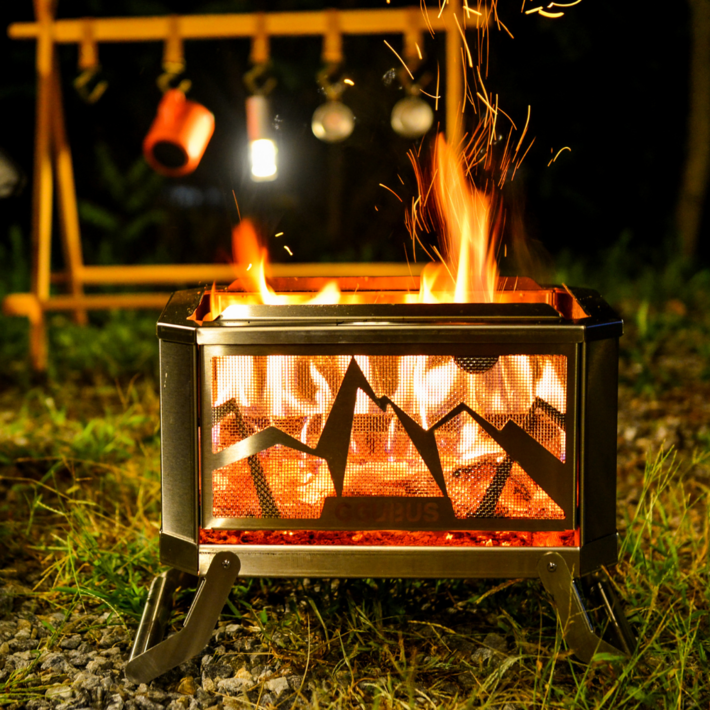 캠핑몽 풀스텐 듀얼 화로대 이중연소 불멍 캠핑화로 화목난로 바베큐그릴  전용가방, 1개