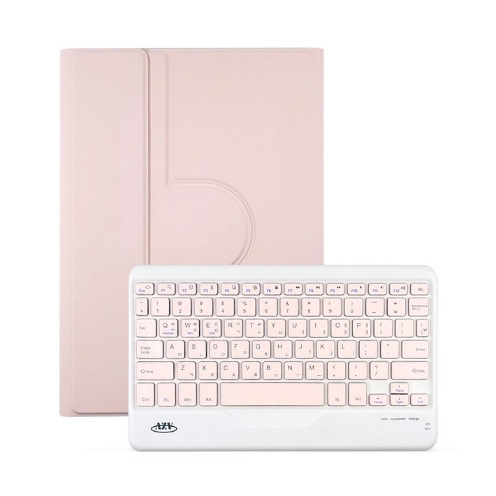 삼성 갤럭시탭 S8 S7 공용 콤비 회전 블루투스 키보드 S펜수납 북커버 케이스, 핑크, 1개