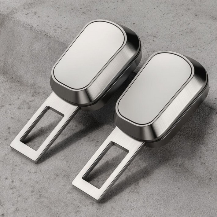 벨시온 프리미엄 차량용버클 전차종호환 안전벨트 연장클립, 2개, 다크 그레이