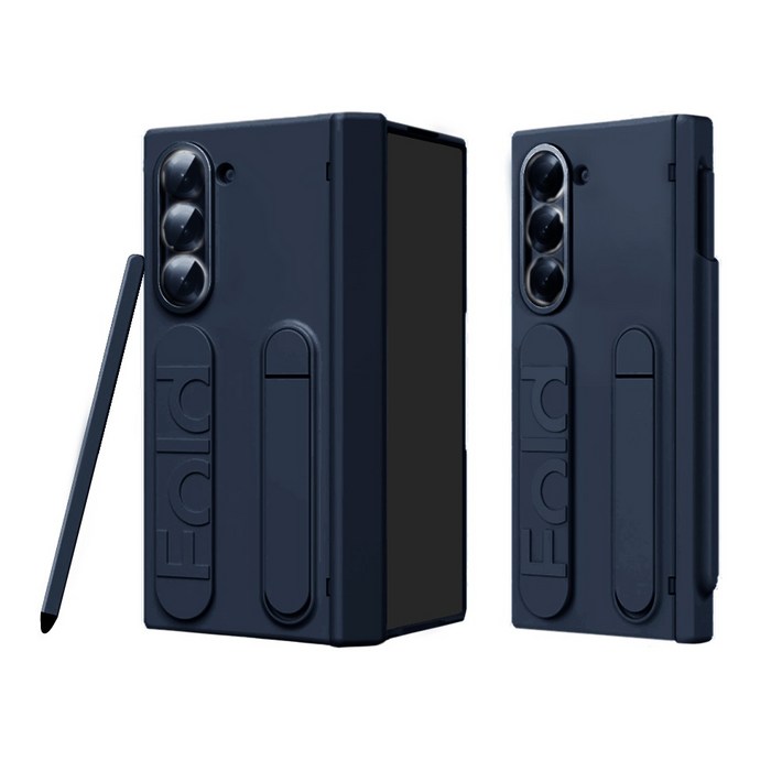 리네시 갤럭시 Z 폴드 슬림 힌지보호 풀커버 그립 스탠드 케이스  S펜