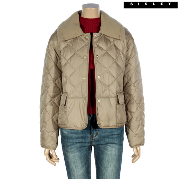 시슬리 구스다운 누빔 버튼 점퍼 SAPDC2361CA 350921