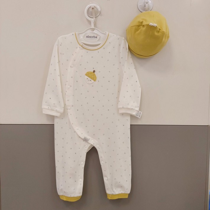 압소바 50 60수 부드러운 모자 포함 가을 우주복