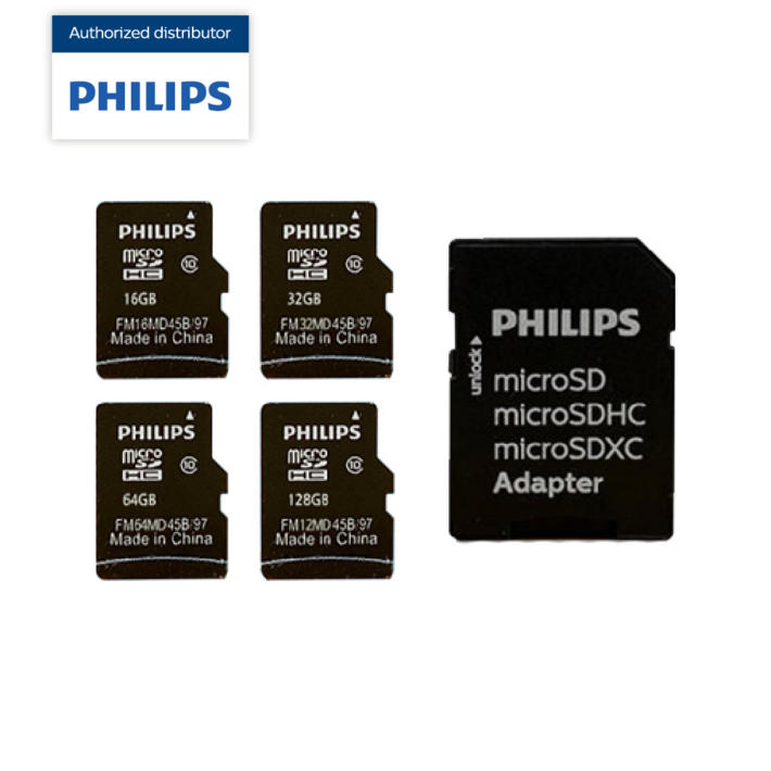 필립스 micro SD카드 Class 10 어답터, 16GB, 1개