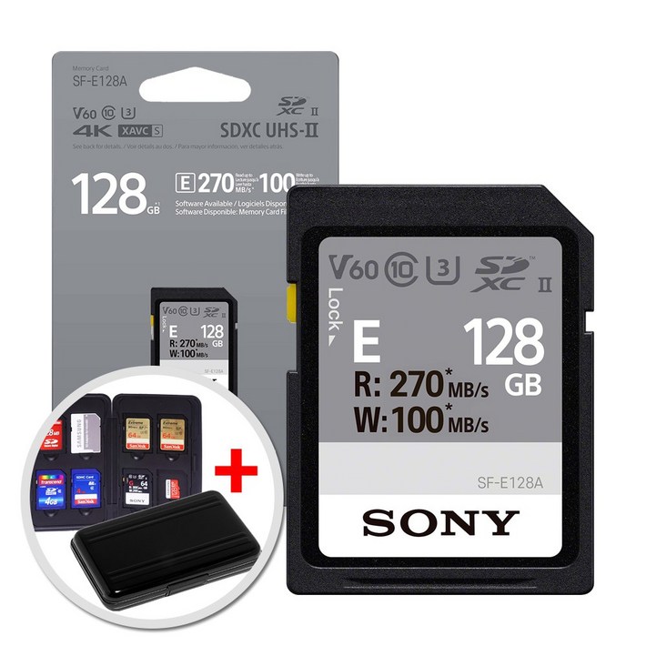 소니코리아정품 SDXC UHSII V60 V30 SD 메모리카드 SFE128A E256 E64A 케이스증정 소니코리아정품 SDXC UHSII V60 V30 SD 메모리카드 SFE128A E256 E64A 케이스증정