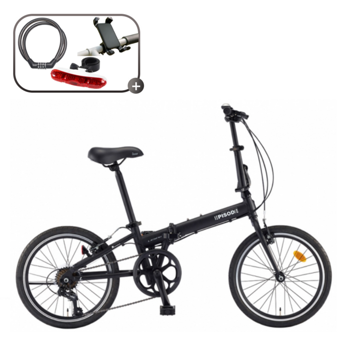 2026 삼천리 20 에피소드 미니벨로 접이식자전거 폴딩자전거, 1개, 148cm, 블랙무광