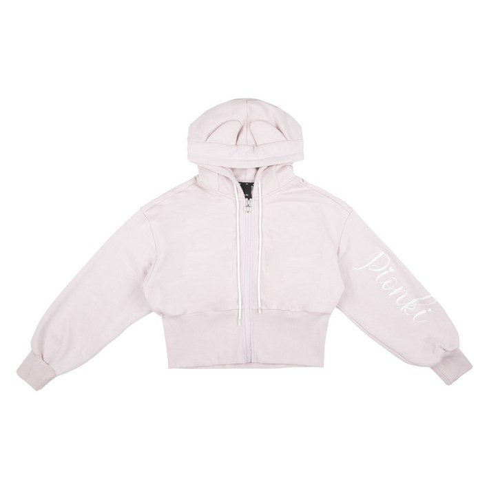 DAUB 여성 후디 크롭 집업 PINK