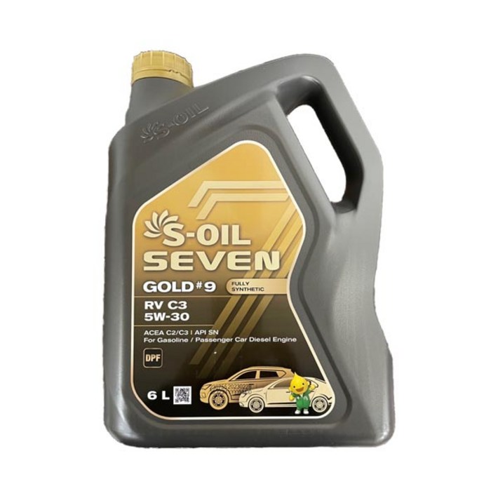 SOIL 에스오일 에쓰오일 엔진오일 세븐골드9 RV C3 RVC3 5W30 6L