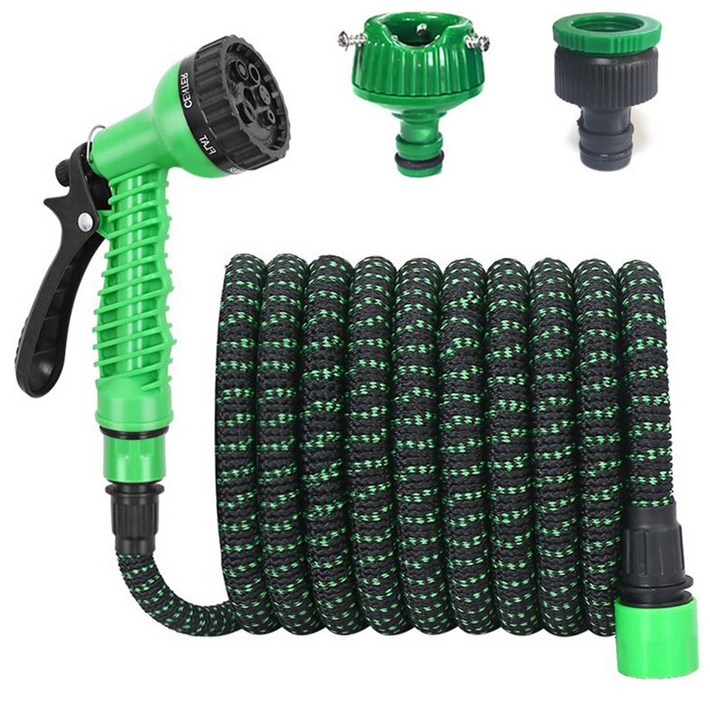쉐리엘 고급 베란다 욕실 정원용 꼬임방지 물호스 + 멀티노줄분사기