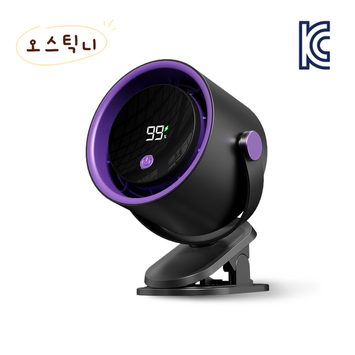 KC인증 오스틱니 초특가 신상 빠른냉각 고항속 디지털 탁상용 가정 기숙사 무소음 360도 회전 소형 디지털 디스플레이 충전식 선풍기 테이블팬 USB 클립 선풍기순환 선풍기