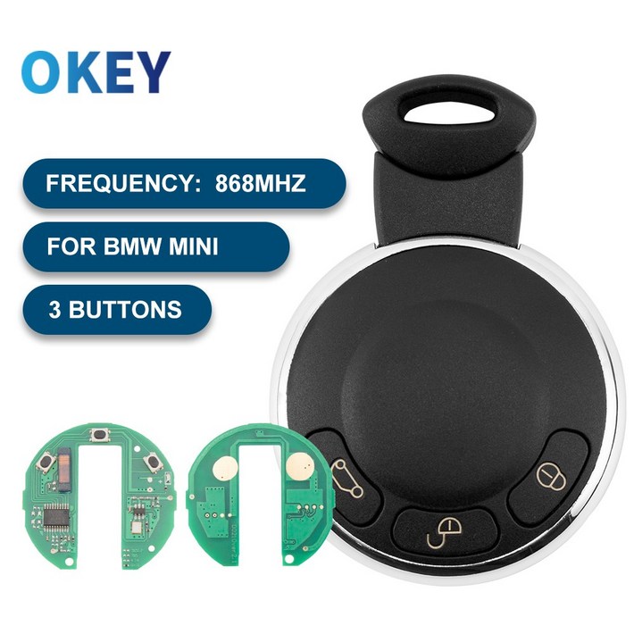 Okey 원격 자동차 키, IYZKEYR5602, BMW호환 미니 쿠퍼 315/434.2/868MHz PCF7945 칩 자동 스마트 카드 키,