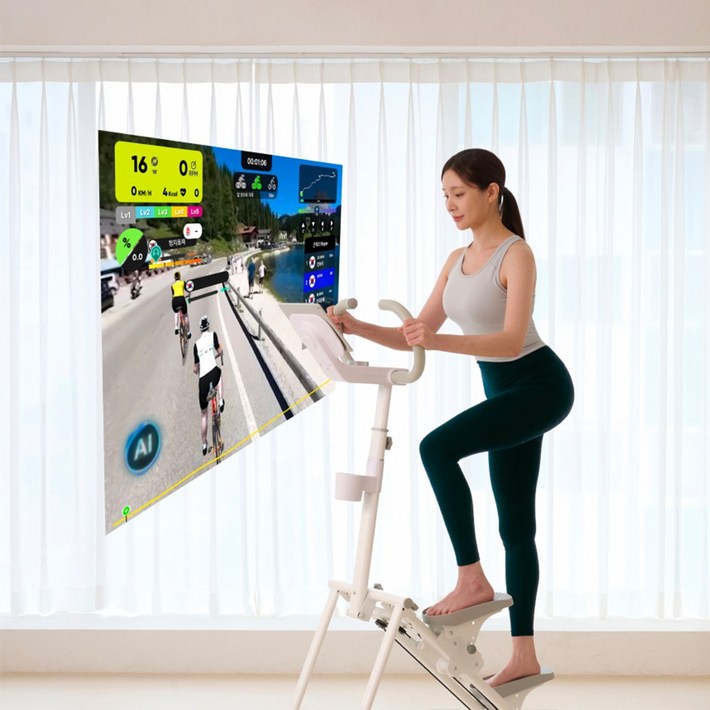 굿핏 탄다 가정용 천국의계단 스텝퍼 홈트 가상라이딩 시리즈2 실감형 컨텐츠 2년 무상제공