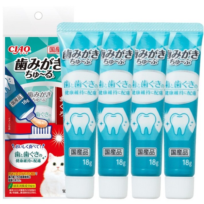 이나바 챠오 덴탈케어 고양이 츄르치약