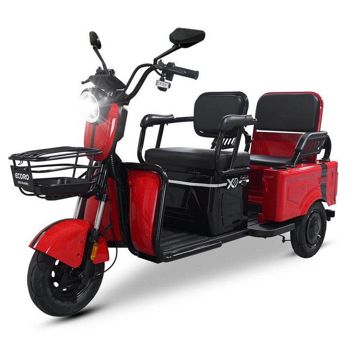 에코로 X5 어르신 삼륜 전기 전동스쿠터 60V 32A, 블랙