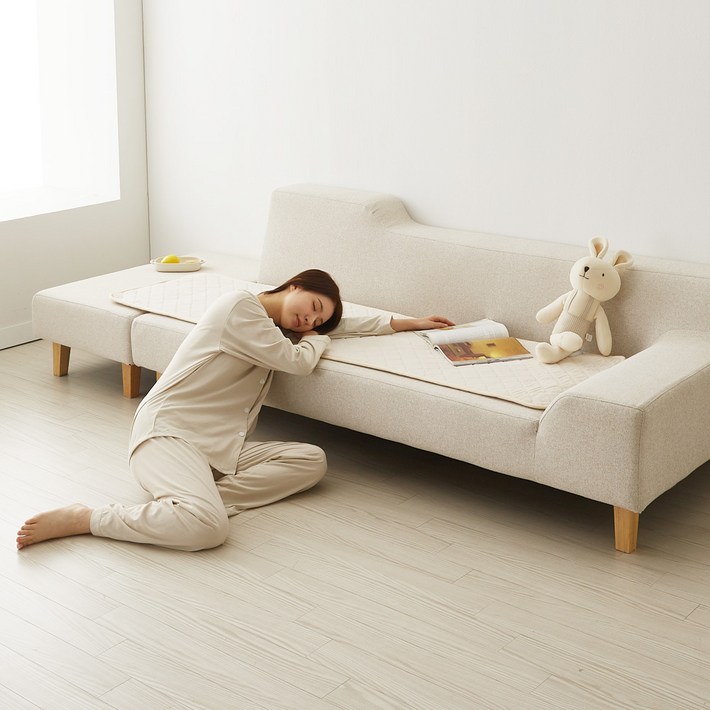 26년형 두께UP 한일좋은자리 전자파없는 양면극세사 탄소 소파 전기방석 전기요 온열매트, 45인용50X200cm, 아이보리