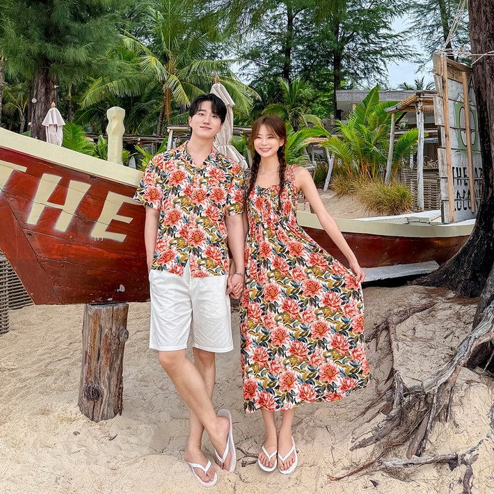 푸레이 휴양지커플룩