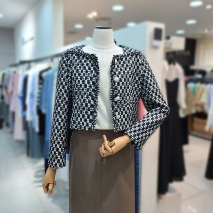 잇미샤 잇미샤  프린지 트위드 자켓ITO9WJK700DG