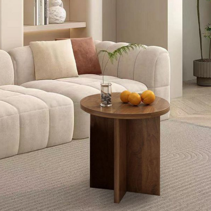 모리아 사이드 테이블 거실 소파 테이블 침대 협탁 원목 테이블S 300, 브라운