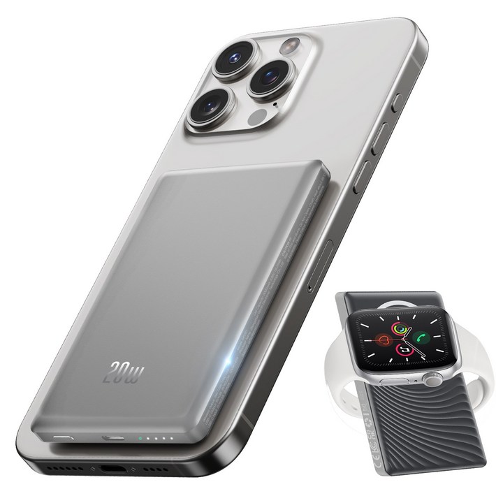 Donerton,마그네틱 무선 충전 일체형 맥동 안전 보조 배터리 PDQC 20W 급속 충전