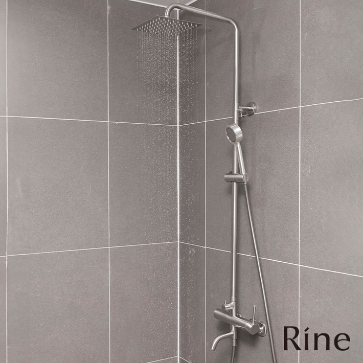 리네 해바라기 샤워기 수전 호텔 욕실 SUS304 무광, 화이트 샤워호스, 1개