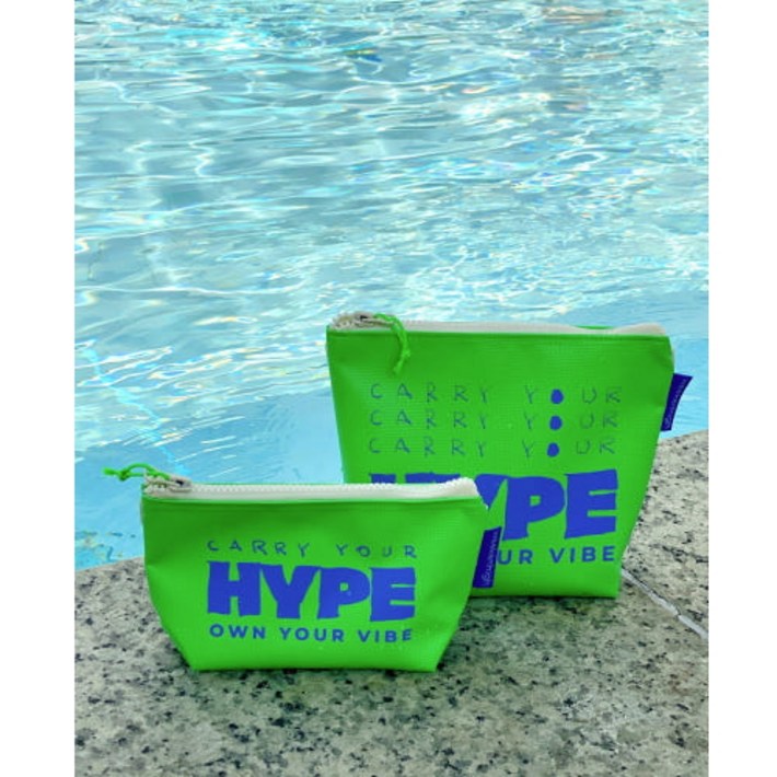 위켄하이 HYPE 파우치 방수재질 파우치 블루, 그린 컬러 2가지 사이즈