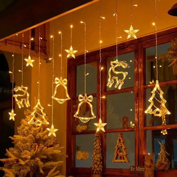 maomaodian크리스마스 건전지 LED 장식 조명 줄전구 세트 크리스마스 장식 KMSDDC9, 1세트, 타입B