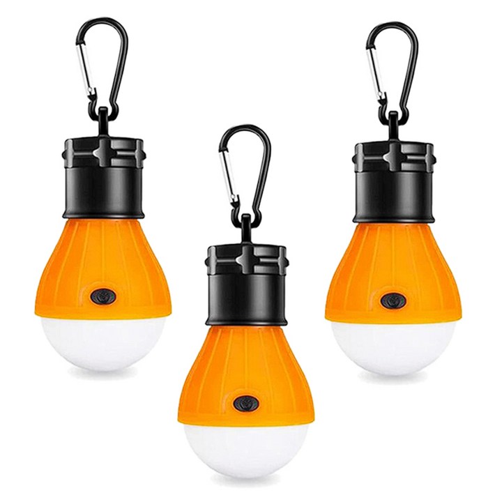 램프텍 LED 캠핑 전구 고리형 3개 세트, 6개, 오렌지