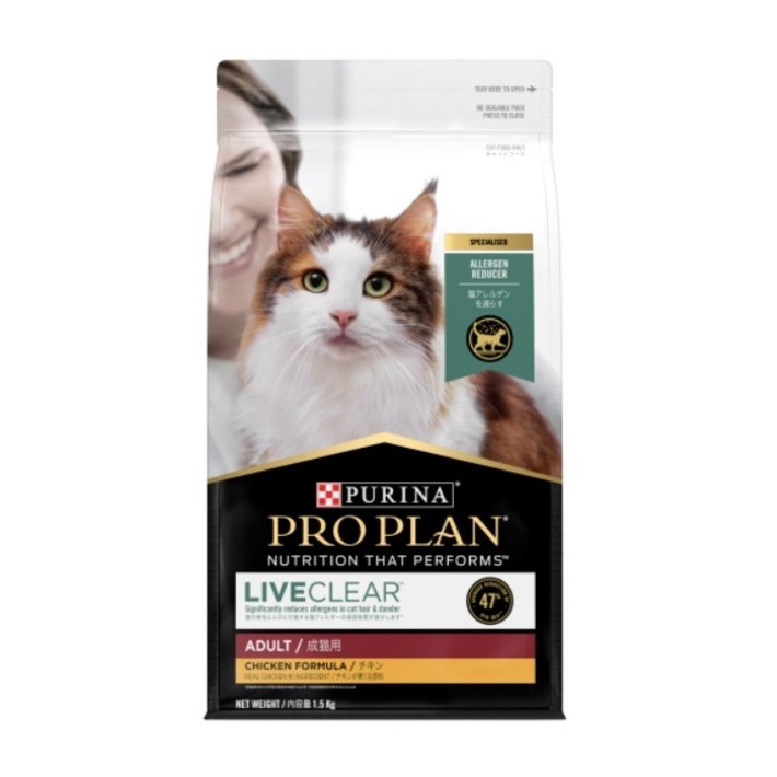 퓨리나 프로플랜 리브클리어 어덜트 치킨 포뮬라 사료 1.5kg, 1.5kg, 1개
