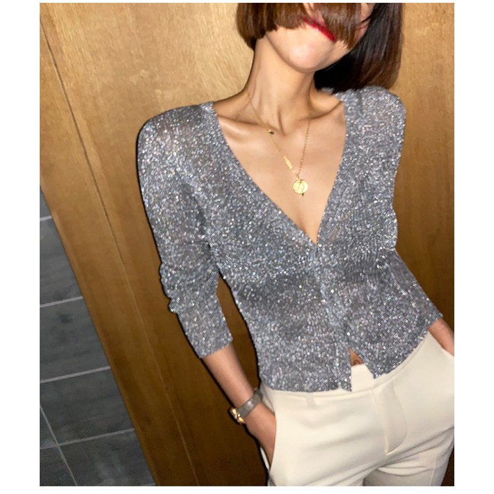 간절기 러블리 아나운서 슬림 니트 미시 사계절