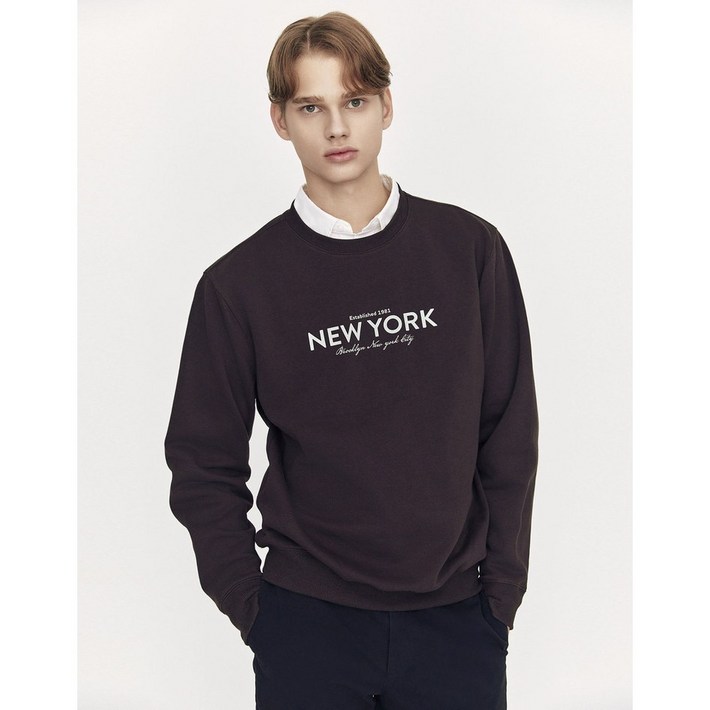 지오다노 2025 NEW 남자 기모 그래픽맨투맨 025921 8칼라