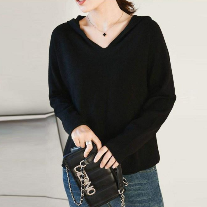 루디아 여성 후드 니트