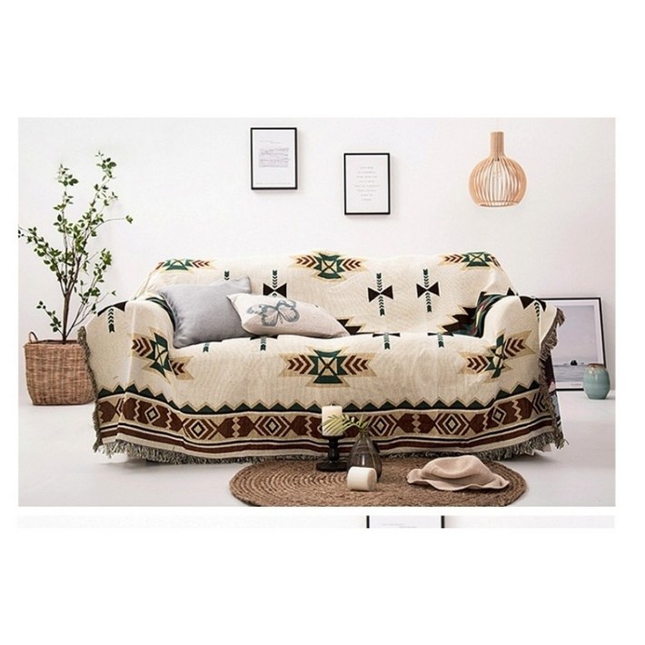 리빙르데 커버 덮개 에스닉담요 북유럽풍 쇼파 130 180 블랭킷