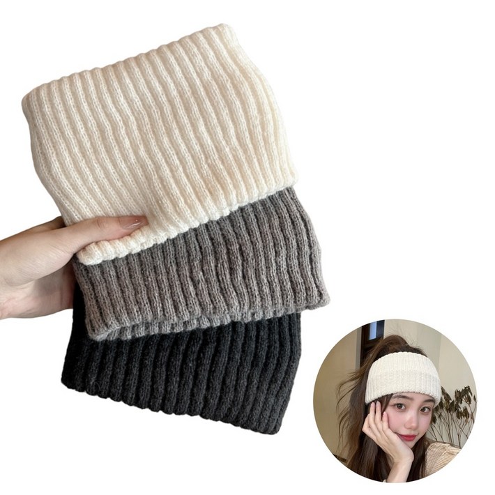 도나토르 데일리 와이드 니트 골지 헤어밴드