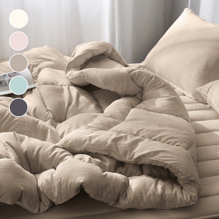 루아베 부드러운 워싱 차렵이불 세트