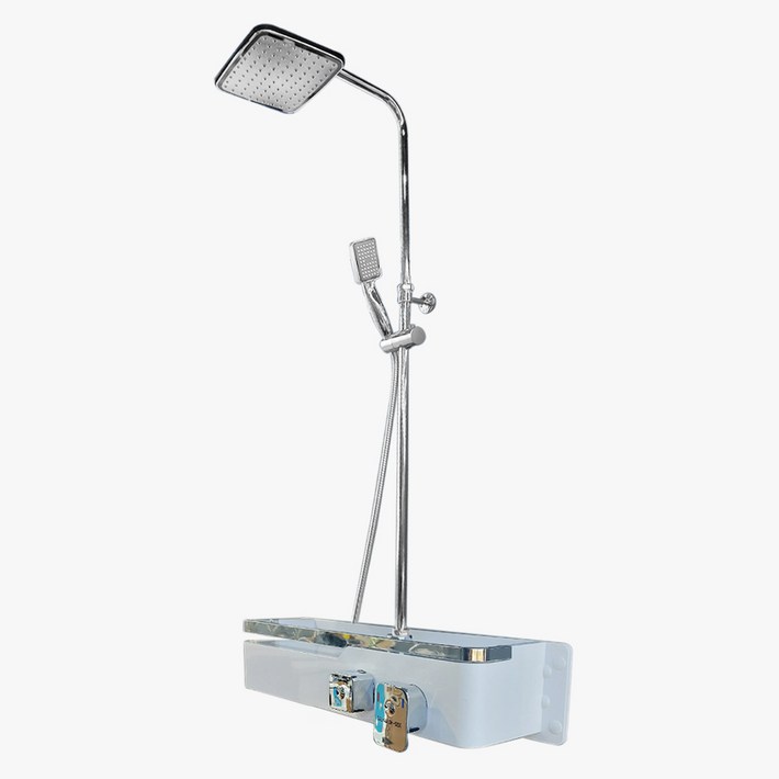 선반형 해바라기 샤워기 화이트 레인샤워기 샤워수전 욕실 욕조 DH5200w, 1개, 화이트