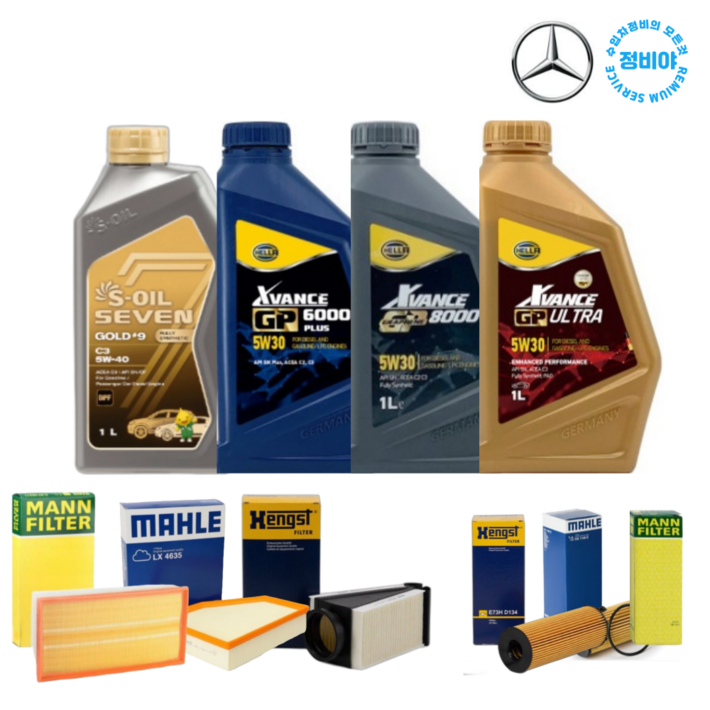 벤츠 GLK클래스 엔진오일 세트 GLK220D GLK220 X20409년15년, 1개