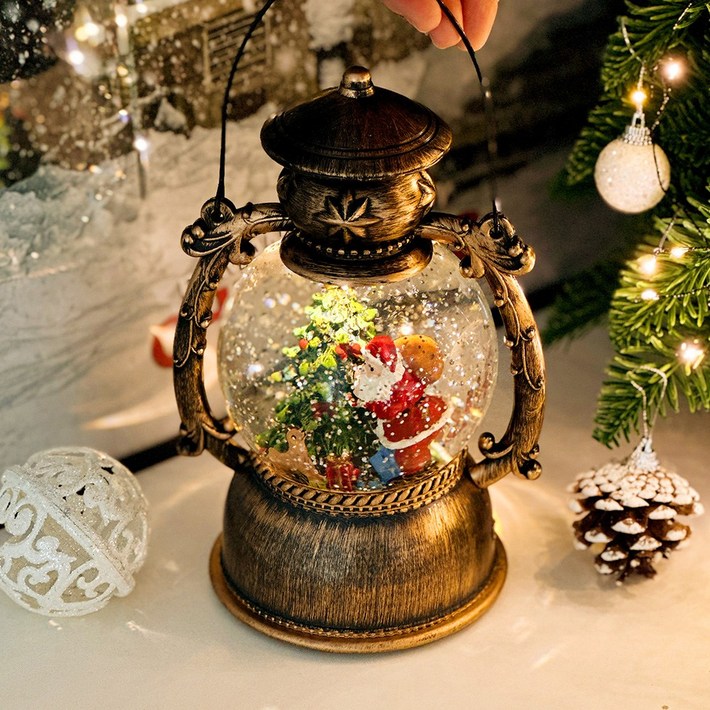 루시아이 크리스마스 스노우볼 오르골 LED 워터볼