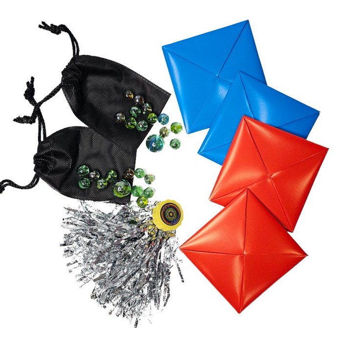 전통놀이 3종세트 딱지 제기 구슬놀이 민속놀이