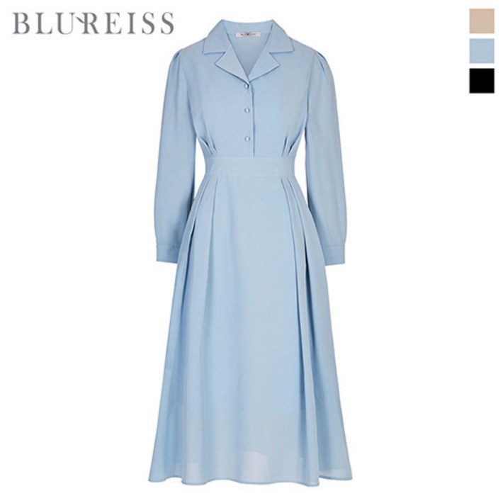 블루레이스 블루레이스 핀턱포인트카라원피스B3S1OP3111