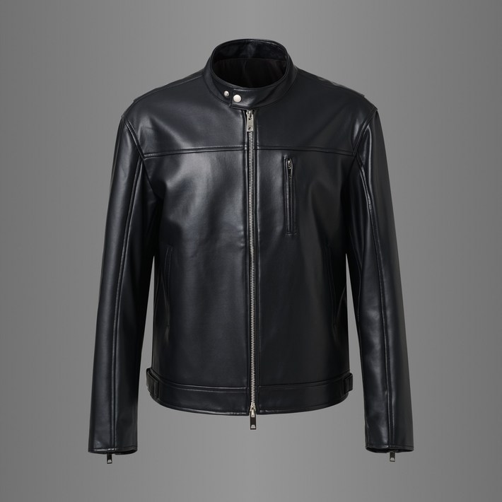 DIWO 천연 양가죽 라이더 자켓