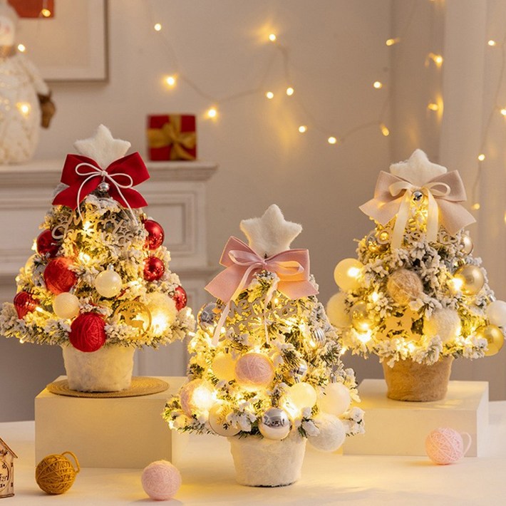 becond 크리스마스 트리 미니트리 나무 풀세트 장식 소품 one size