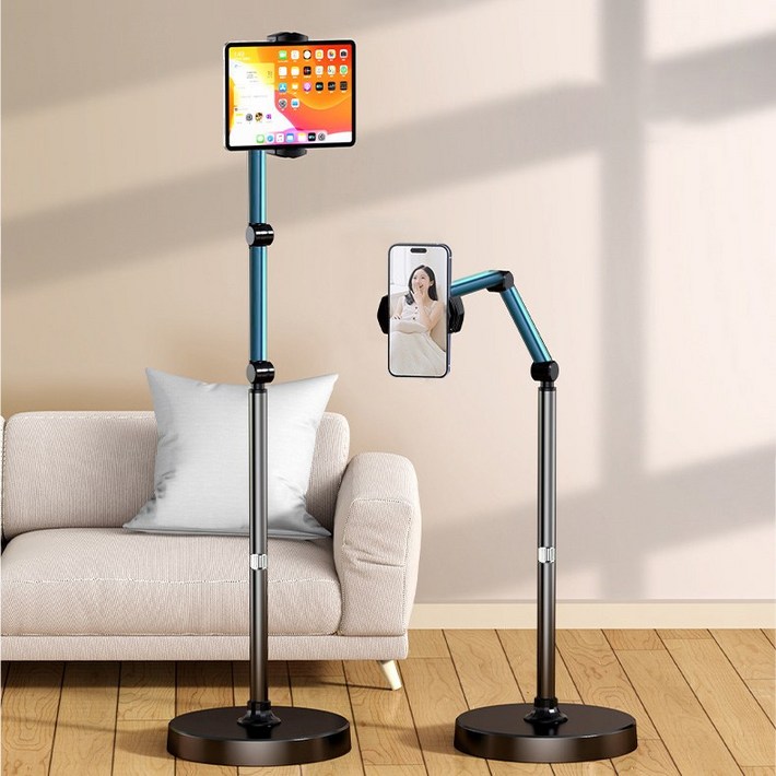 ALLILIO튼튼한 핸드폰 거치대 태블릿  스탠드형  휴대폰 겸용 고급형  높이 조절 가능 스탠드  핸드폰 거치대  침대 핸드폰 거치대