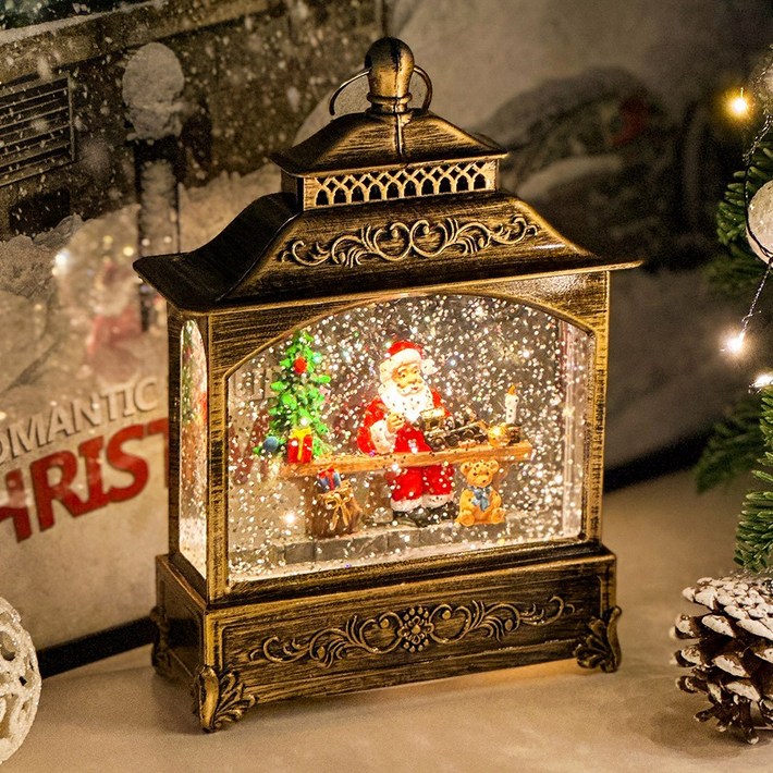 루시아이 크리스마스 스노우볼 오르골 LED 워터볼