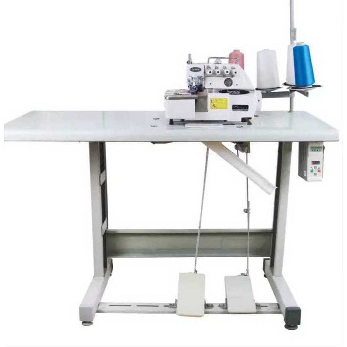 공업용 오바로크 작업대 책상 미싱책상 기계 다이 씰링기, 상세페이지 참고, 5선 전자동 세트테이블 포함