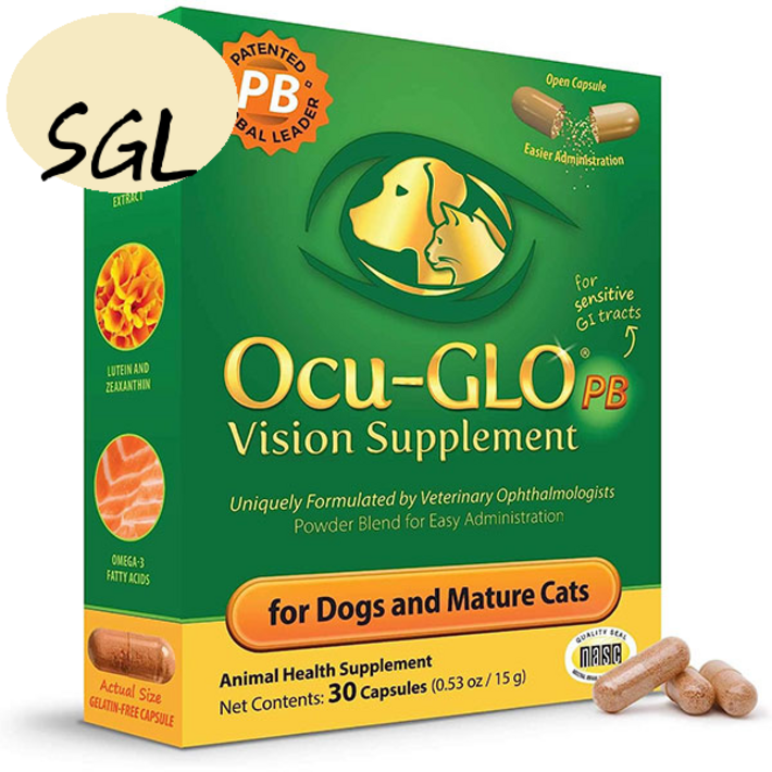 OcuGLO 오큐글로 소형견,강아지,고양이 눈영양제 파우더 30캡슐 루테인 오메가3 SGL