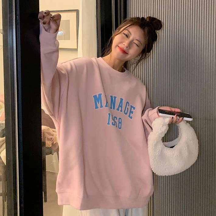 여성 오버핏 맨투맨 FVUGIUH